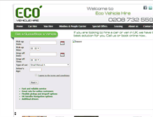 Tablet Screenshot of ecovehiclehire.com